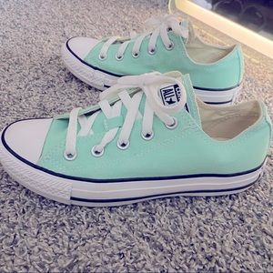 Converse all star lo tops in mint green BRAND NEW